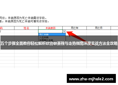 五个步骤全面教你轻松解析欧协联赛程与走势指南深度实战方法全攻略